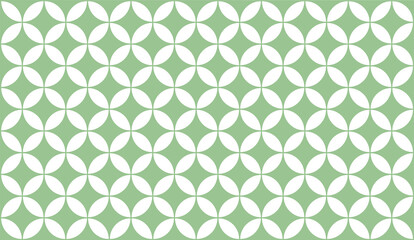 Seamless modern green Islamic floral pattern background