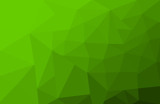 Triangle green abstract low poly high-quality mosaic background image 3d illustration