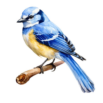 recommend clip art: blue jay isolated on a transparent background, watercolor style clipart
                    