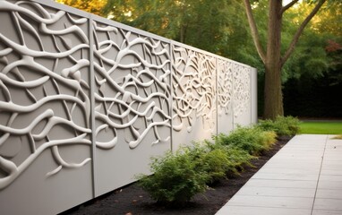 Concrete Fencing Panels Secure and Private - obrazy, fototapety, plakaty