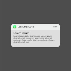 Iphone 15 Notification Boxes. Template for smartphone. Vector illustration. Android. Smartphone. IMessages. We Chat. Line. Whatsapp. Samsung Galaxy. notif