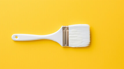 brush on a yellow background