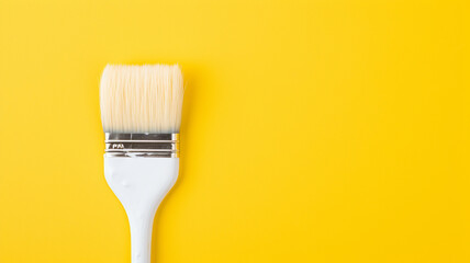 brush on a yellow background