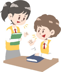 대화하는 학생들