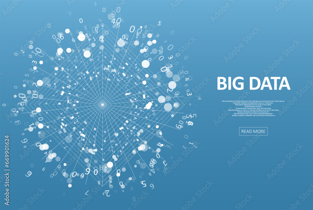 Poster abstract big data visualization.