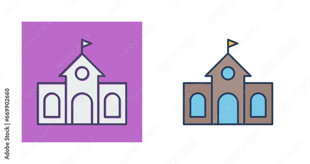 Wall mural library vector icon