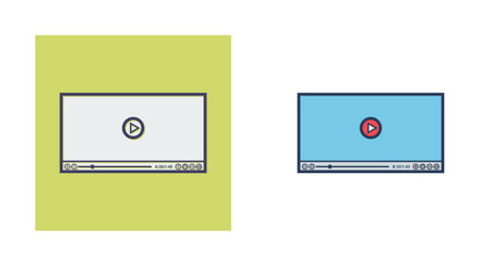 Video Player Vector Icon