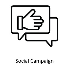 Social Campaign vector outline Design illustration. Symbol on White background EPS 10 File 