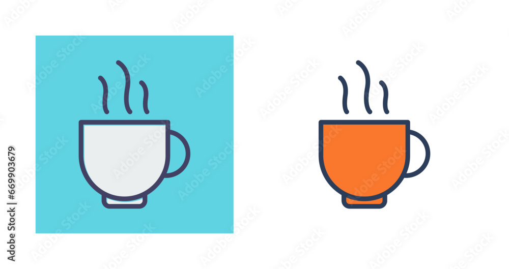 Poster tea cup vector icon