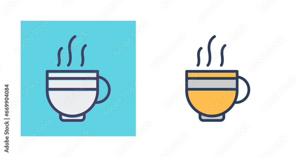 Poster tea cup vector icon