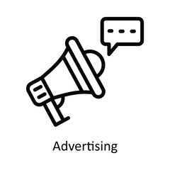 Advertising vector outline Design illustration. Symbol on White background EPS 10 File 