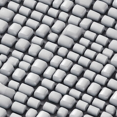 a pattern of white square shapes that look like chewing gum