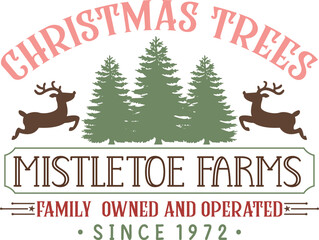 Retro Christmas Sign SVG Design 