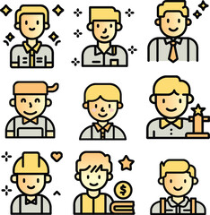 business people with flat design