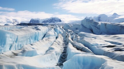 Fototapeta na wymiar glaciers melted by global warming