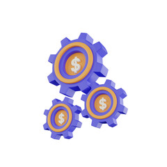 Gearn 3d illustration