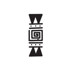 Graffiti aztec alphabet abjad A-Z in style handwriting art illustration design vector