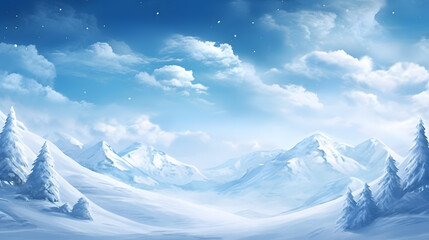 Fototapeta na wymiar Craft a breathtaking snowflakes wallpaper featuring majestic mountain peaks cloaked in fresh snow, with detailed flakes cascading from the crisp, clear sky.
