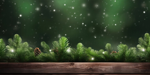 Green winter banner