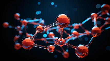 Poster abstract molecule model ,science background , dna virus spiral ,polymer molecule,scientific © Sara_P