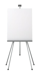 Easel sign mockup, white board, welcome sign isolated on transparent background, Generative ai.