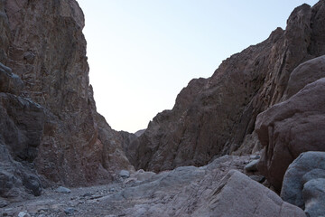 Sinai Mountains, Wadi El-Weshwash, Taba, Egypt. 