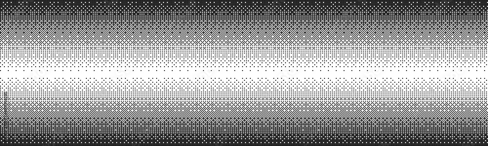 Aufkleber monochrome pixel halftone gradient seamless pattern. texture of squares with fading dithering. vecto