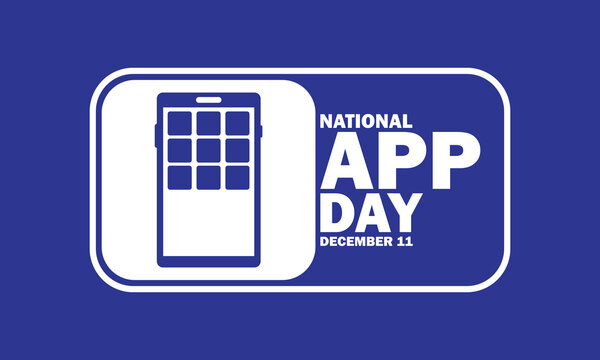 National App Day. December 11. Design template for banner, poster, flyer. Vector illustration - Powered by Adobe