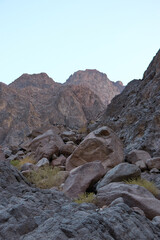 Sinai Mountains, Wadi El-Weshwash, Taba, Egypt. 