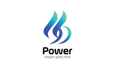 Logo vector gradation color flame around line concept minimalist design creative icon company logo