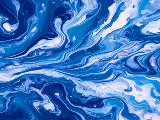 Obraz premium Marble blue and pink abstract background. Liquid marble gradient mixing Swirled ink pattern texture watercolor acid wash texture bright colorful. Hand Painted