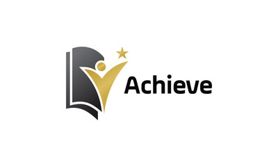 Logo vector minimalist design education library school books concept read information knowledge multimedia magazine design