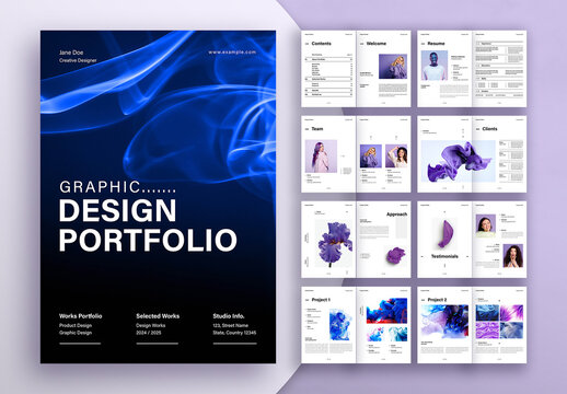 Minimal Design Portfolio Layout Brochure Template