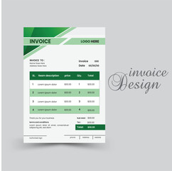 Obraz premium corporate business invoice design template.