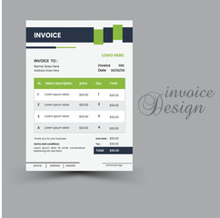 corporate business invoice design template.