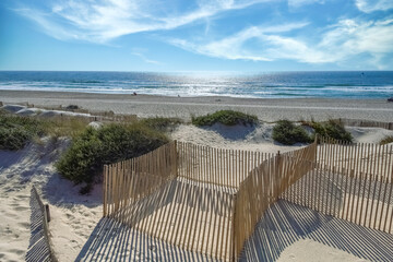 Portugal, Aveiro, praia da Barra, beautiful beach in summer
