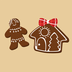 Christmas gingerbread - man and house