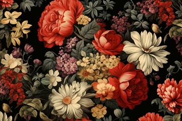 decorative floral material. Generative AI
