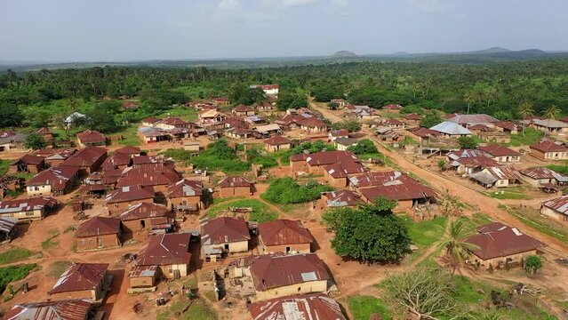 A shot of a small community in the western part of nigeria