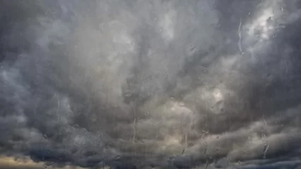 Schapenvacht deken met foto Bestemmingen heavy rain on sky with clouds - nice weather bg - photo of nature