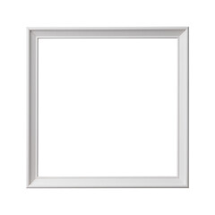 White blank picture frame, realistic horizontal picture frame. Empty white picture frame, mockup template isolated on white background.