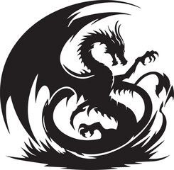 dragon EPS, dragon Silhouette, dragon Vector, dragon Cut File, dragon Vector