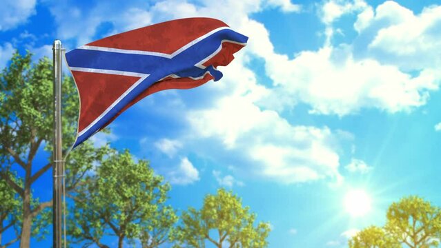 flag of Novorossia at sunny day, holiday symbol
