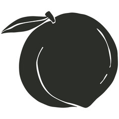 Peach silhouette flat illustration
