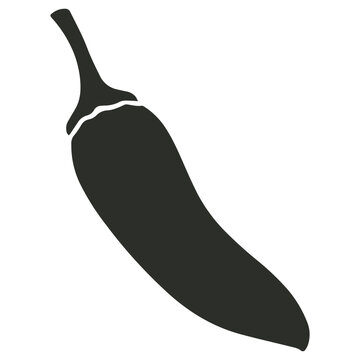 recommend clip art: Chili pepper silhouette flat illustration