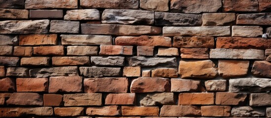 Obraz premium Retro brown stone wall