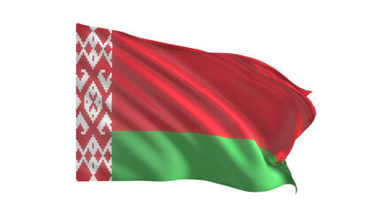 Belarus national flag on white background.