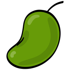 Mango Doodle Drawing Vector Illustration