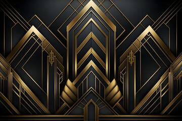 black and gold background - Powered by Adobe