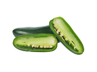 Green chilies (jalapeno) isolated transparent png